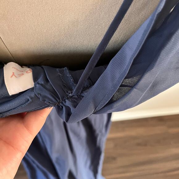 Birdy Grey Blue Chiffon Bridesmaid Dress Wmns XXL Wedding Guest Formal - Picture 8 of 15